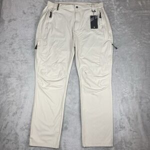 TBY Pants Mens Size XL Ivory Hiking Ripstop Stretch Travel Together‎ With You